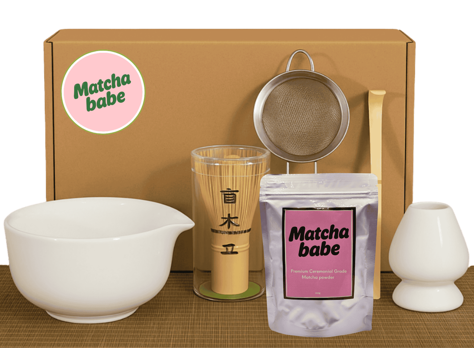 100 גרם אבקת מאצ'ה + ערכת מאצ'ה babe מלאה